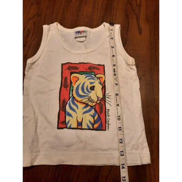 Vintage Busch Garden Tank Top Tiger Graphic Toddler 2T Made in USA - Picture 4 of 7